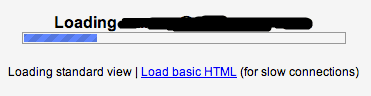 GMail showing load basic HTML view for slow connections